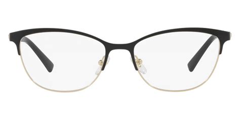 Versace™ VE1251 1366 53 Black/Pale Gold Eyeglasses